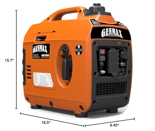 GENMAX 1200W Quiet Portable Gas Generator – Lightweight Design