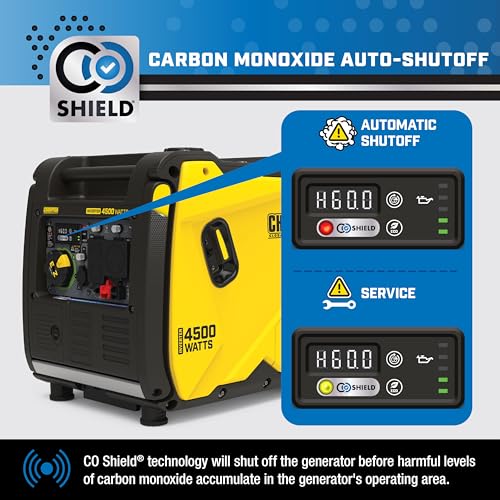 Champion 4500W Portable Inverter Generator with CO Shield