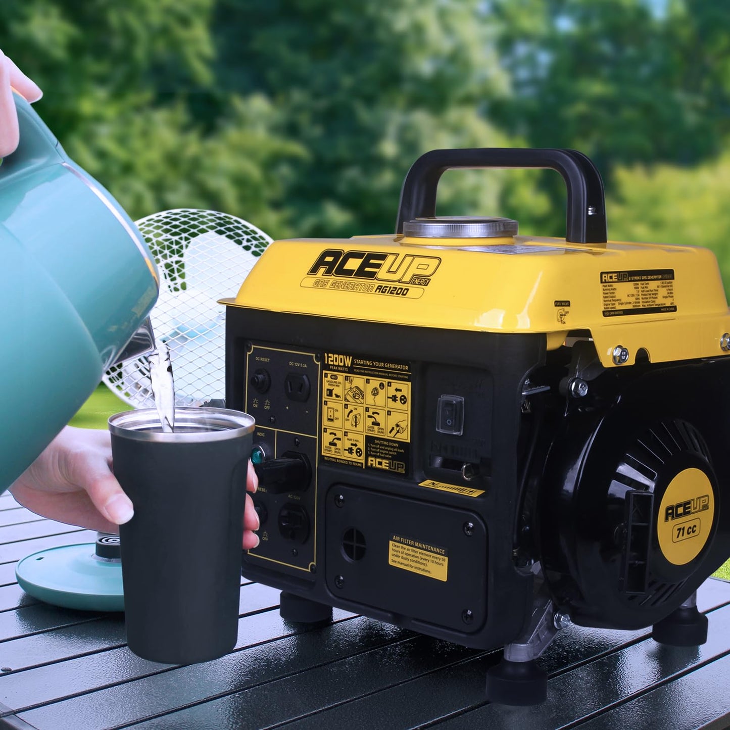 Aceup Energy 1200W Gas Powered Portable Generator – Ultralight