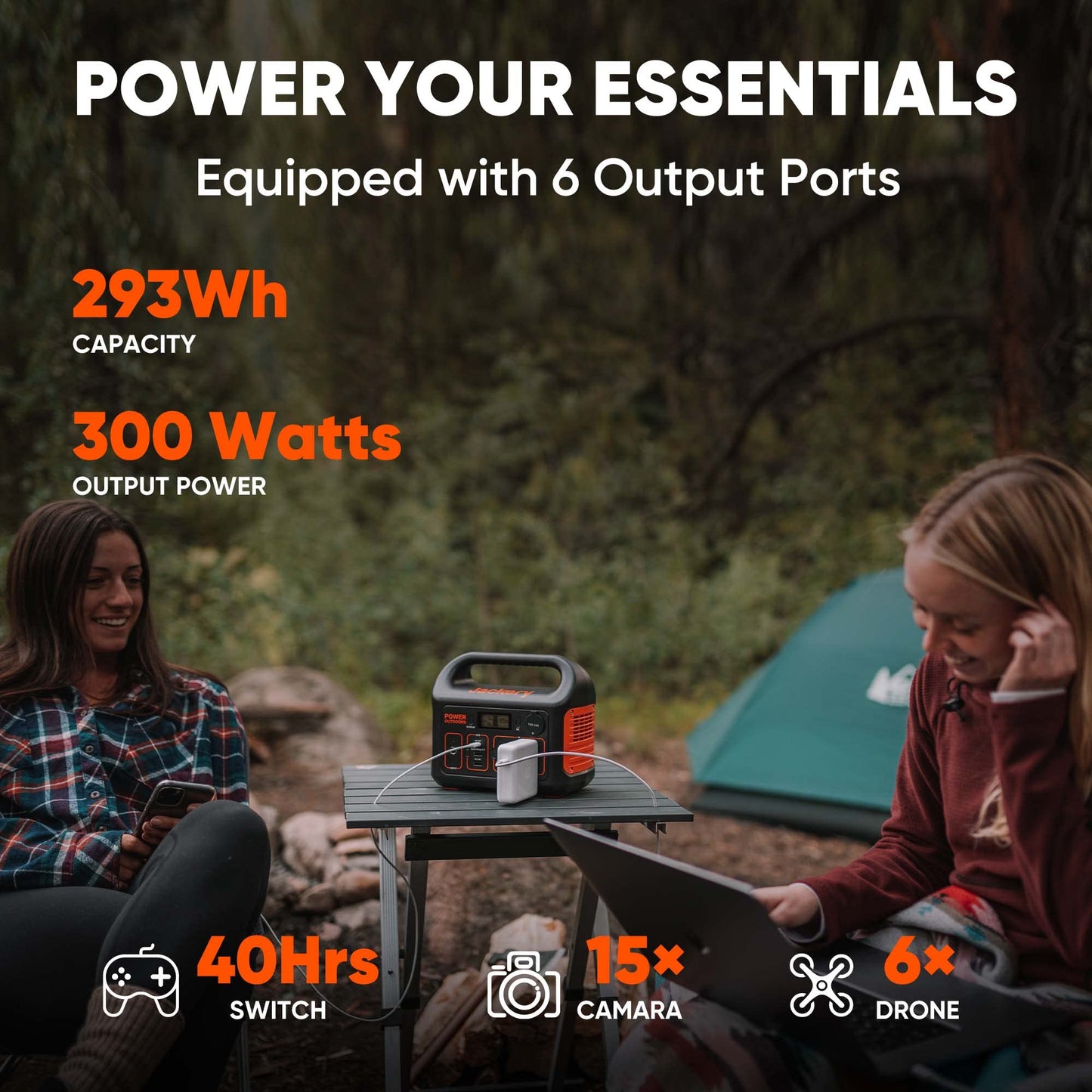 Jackery Explorer 300 Portable Power Station – 293Wh Solar Generator