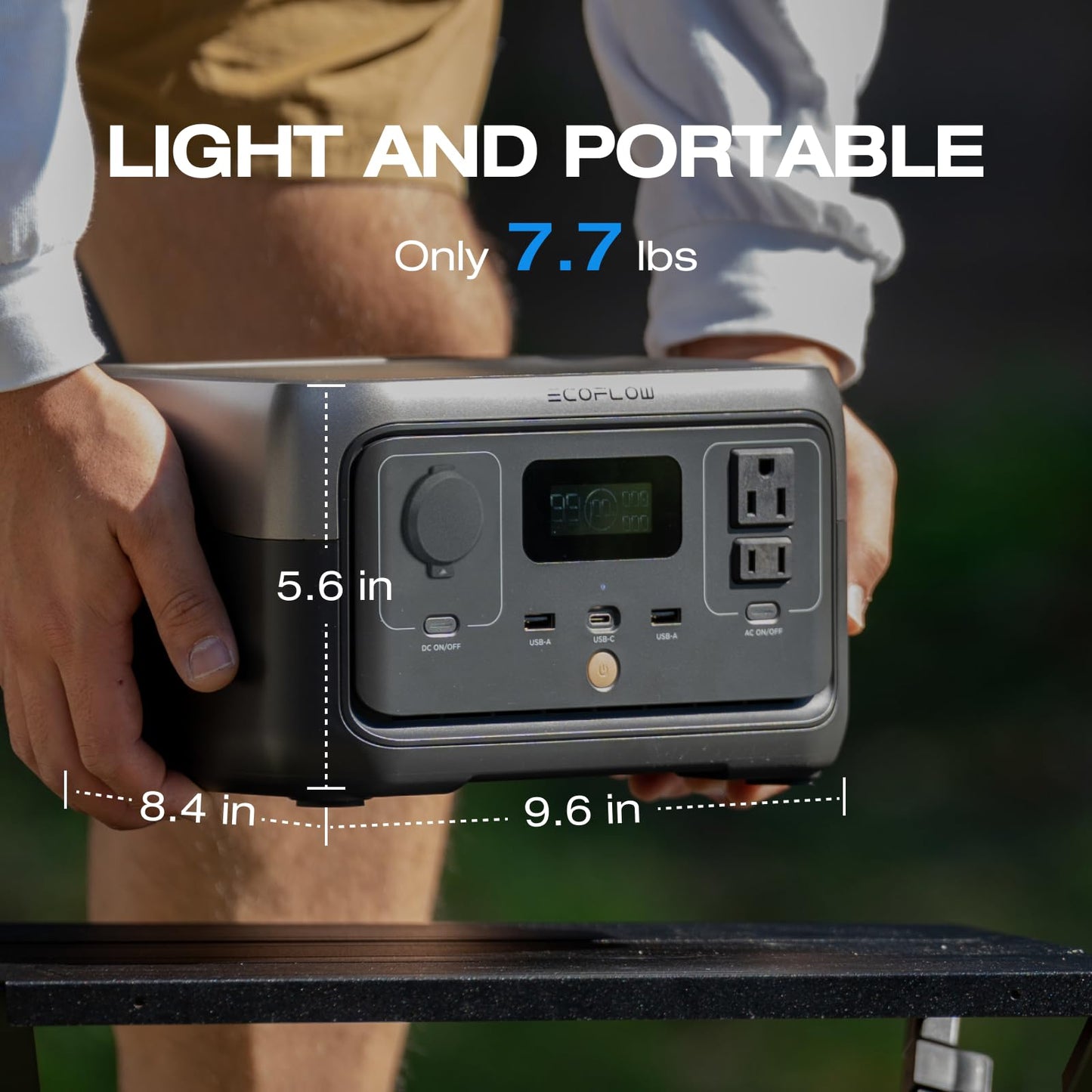EcoFlow RIVER 2 Portable Power Station – 256Wh Solar Generator