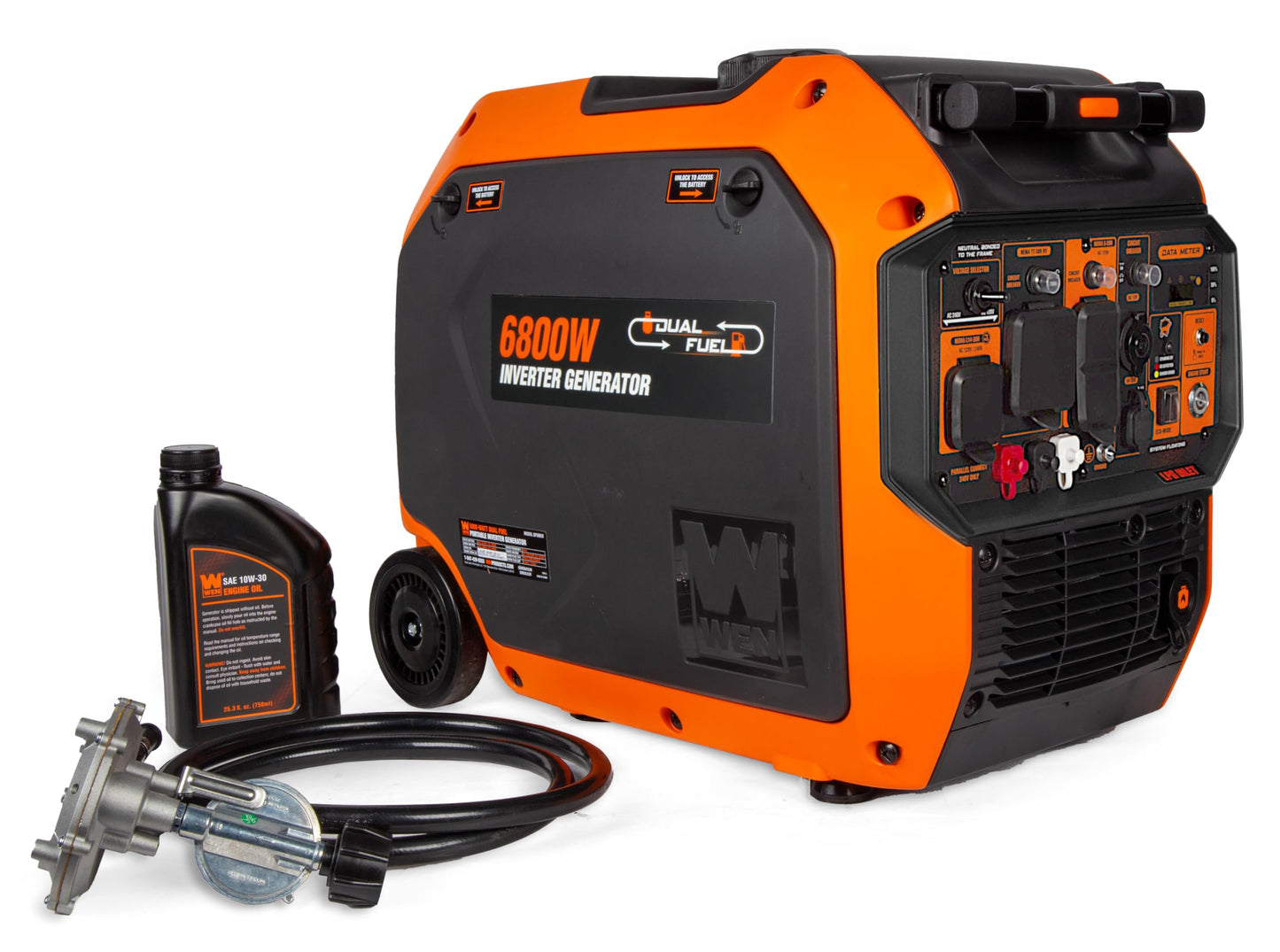 WEN DF680iX 6800W Dual Fuel Portable Inverter Generator with CO Watchdog