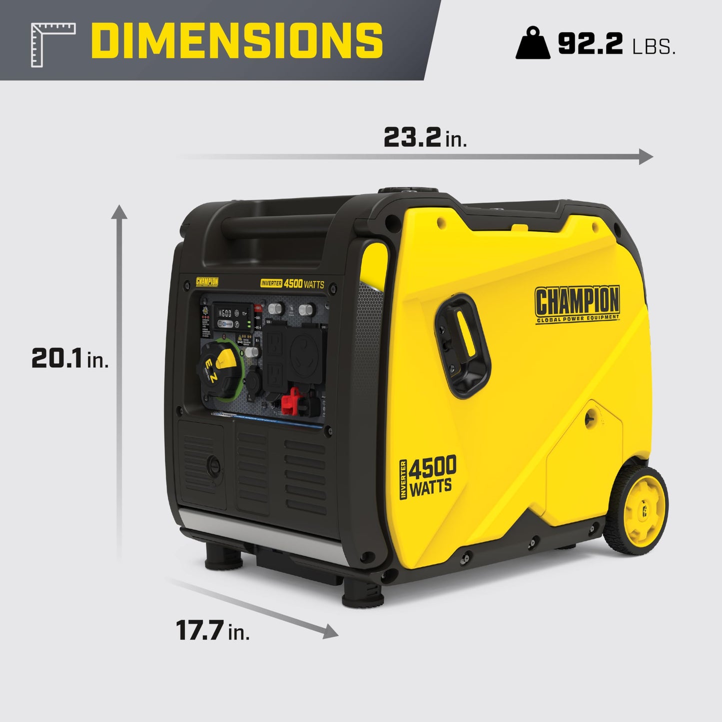 Champion 4500W Portable Inverter Generator with CO Shield