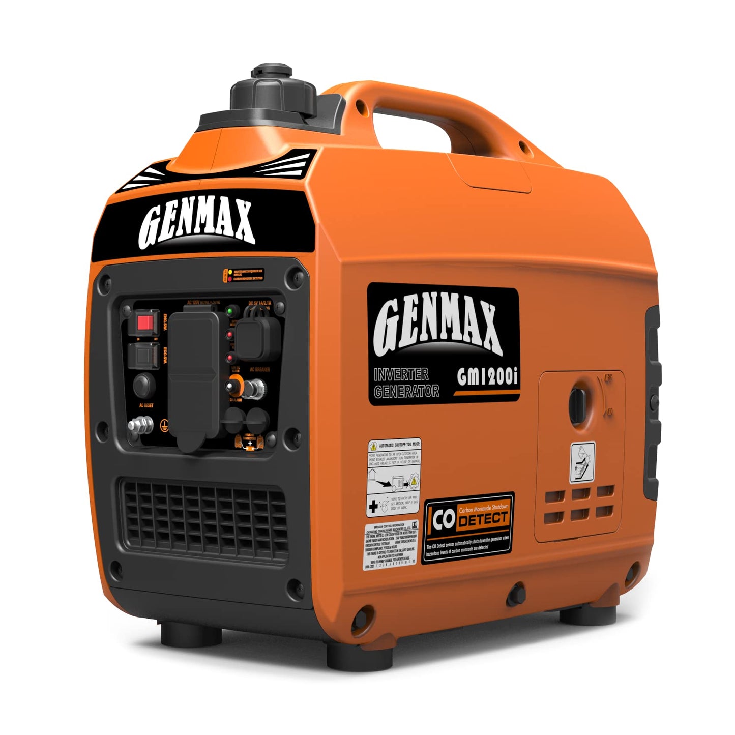 GENMAX 1200W Quiet Portable Gas Generator – Lightweight Design