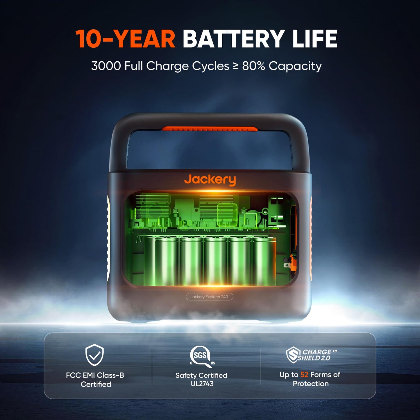 Jackery Explorer 240 v2 Portable Power Station – 256Wh Solar Generator