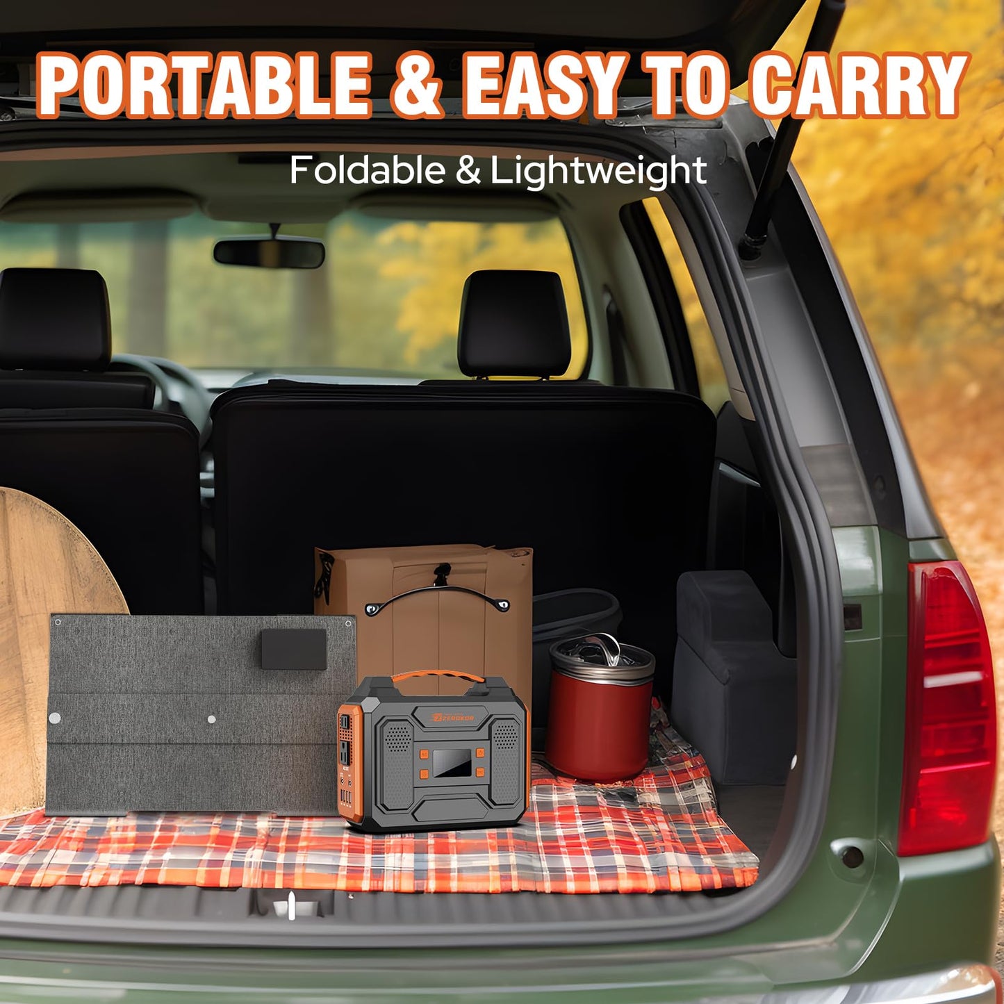 Portable Solar Generator Kit – 300W Power Station with 60W Panel