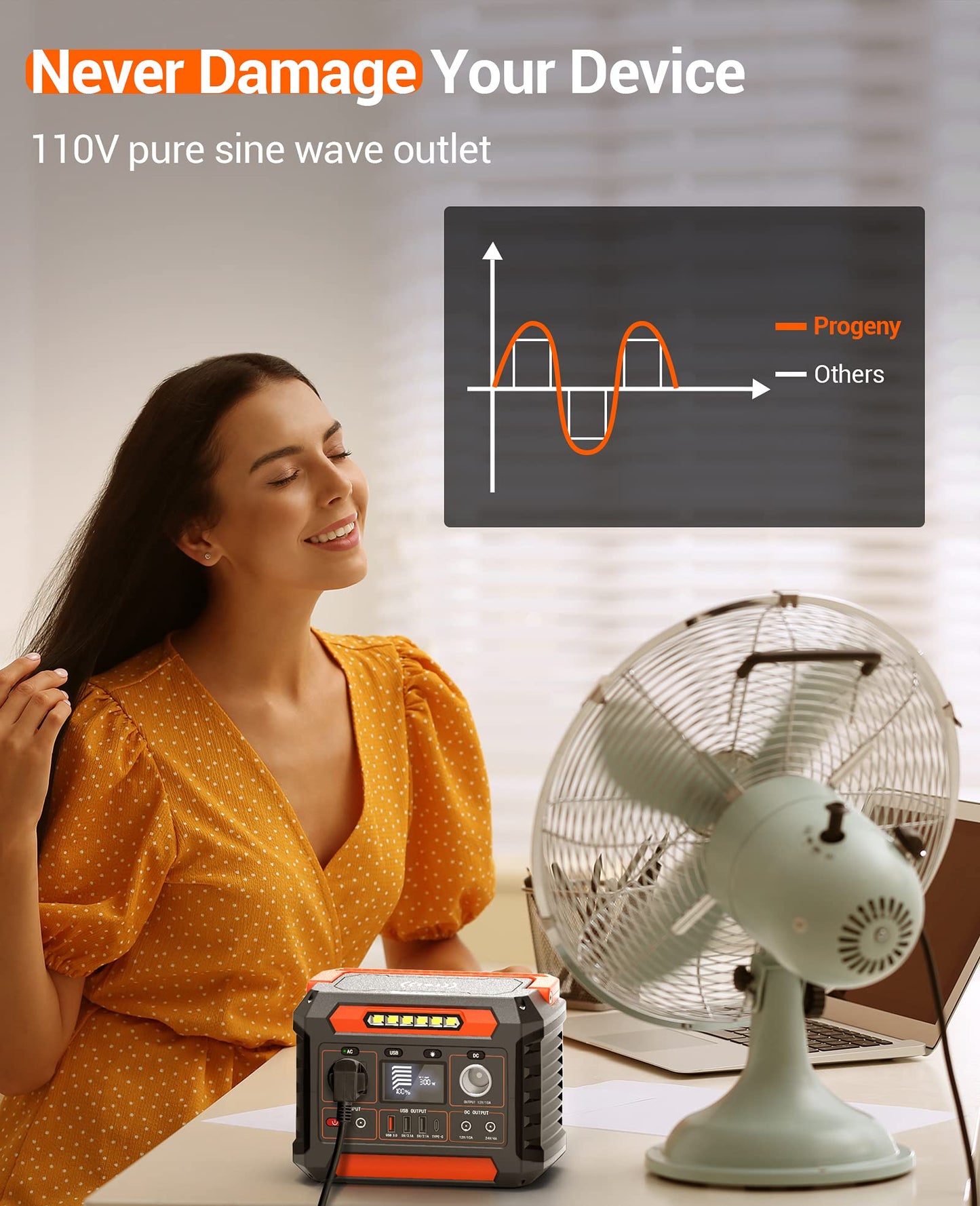 Progeny 300W Portable Power Station – 299Wh Solar Generator