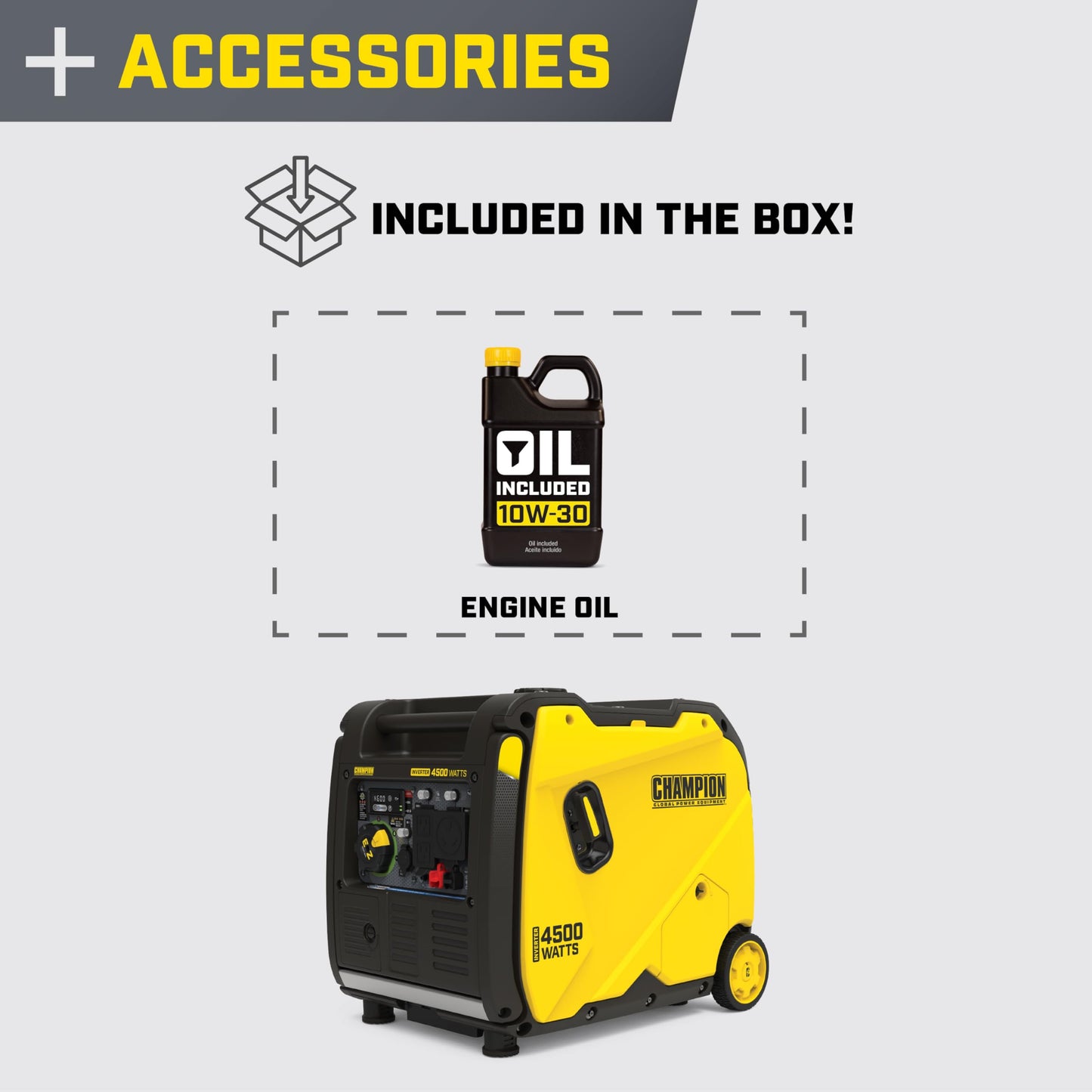Champion 4500W Portable Inverter Generator with CO Shield
