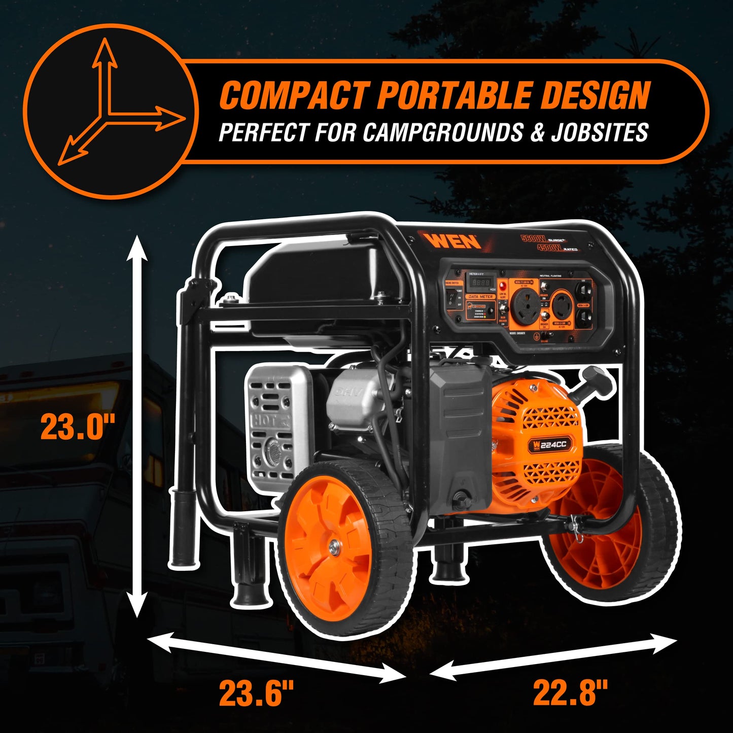 WEN GN5602X 5600W Portable Generator with Electric Start