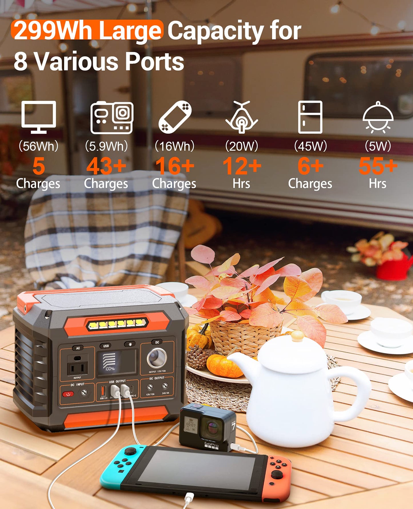 Progeny 300W Portable Power Station – 299Wh Solar Generator