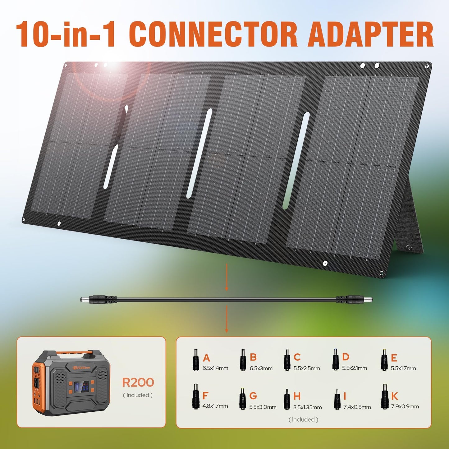 Portable Solar Generator Kit – 300W Power Station with 60W Panel