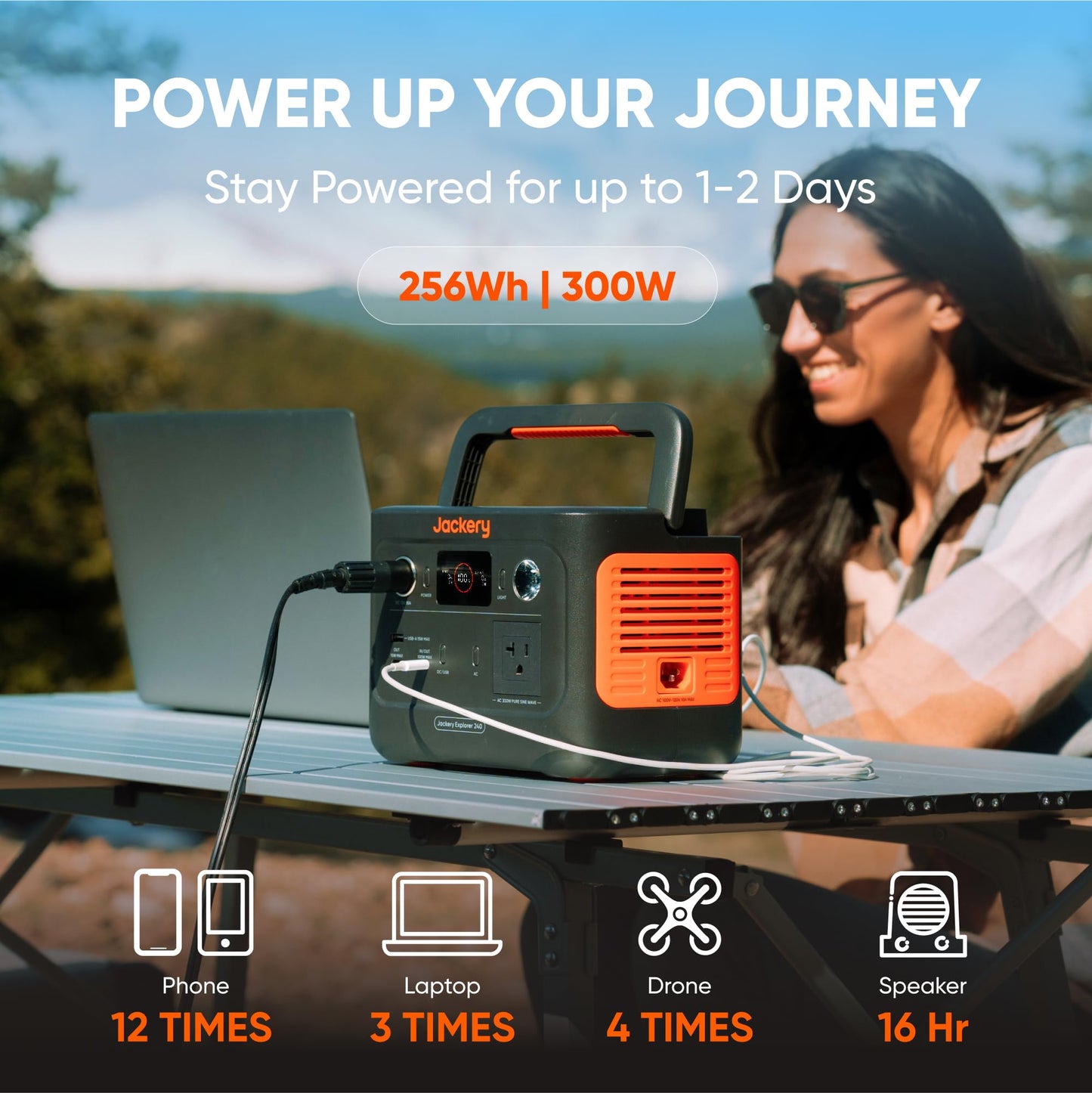 Jackery Explorer 240 v2 Portable Power Station – 256Wh Solar Generator