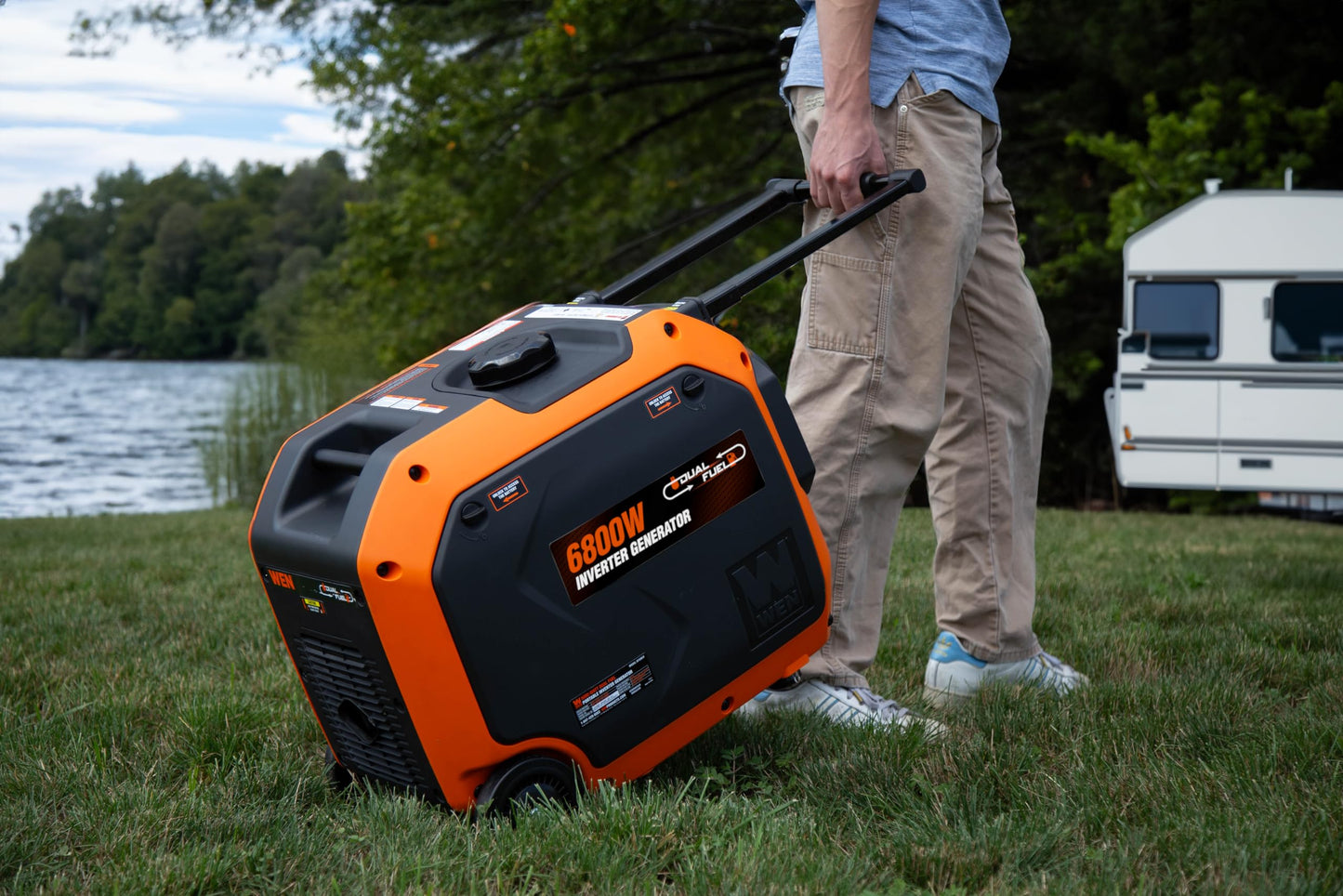 WEN DF680iX 6800W Dual Fuel Portable Inverter Generator with CO Watchdog