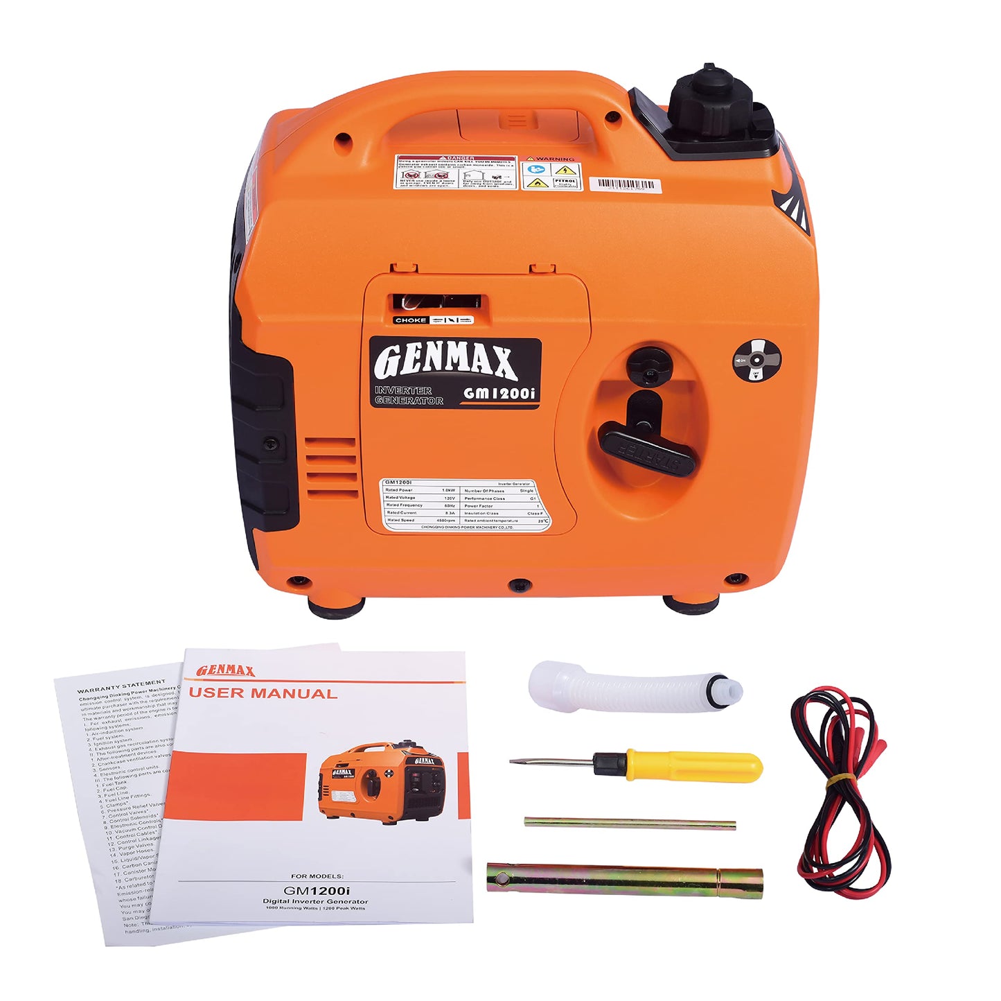 GENMAX 1200W Quiet Portable Gas Generator – Lightweight Design