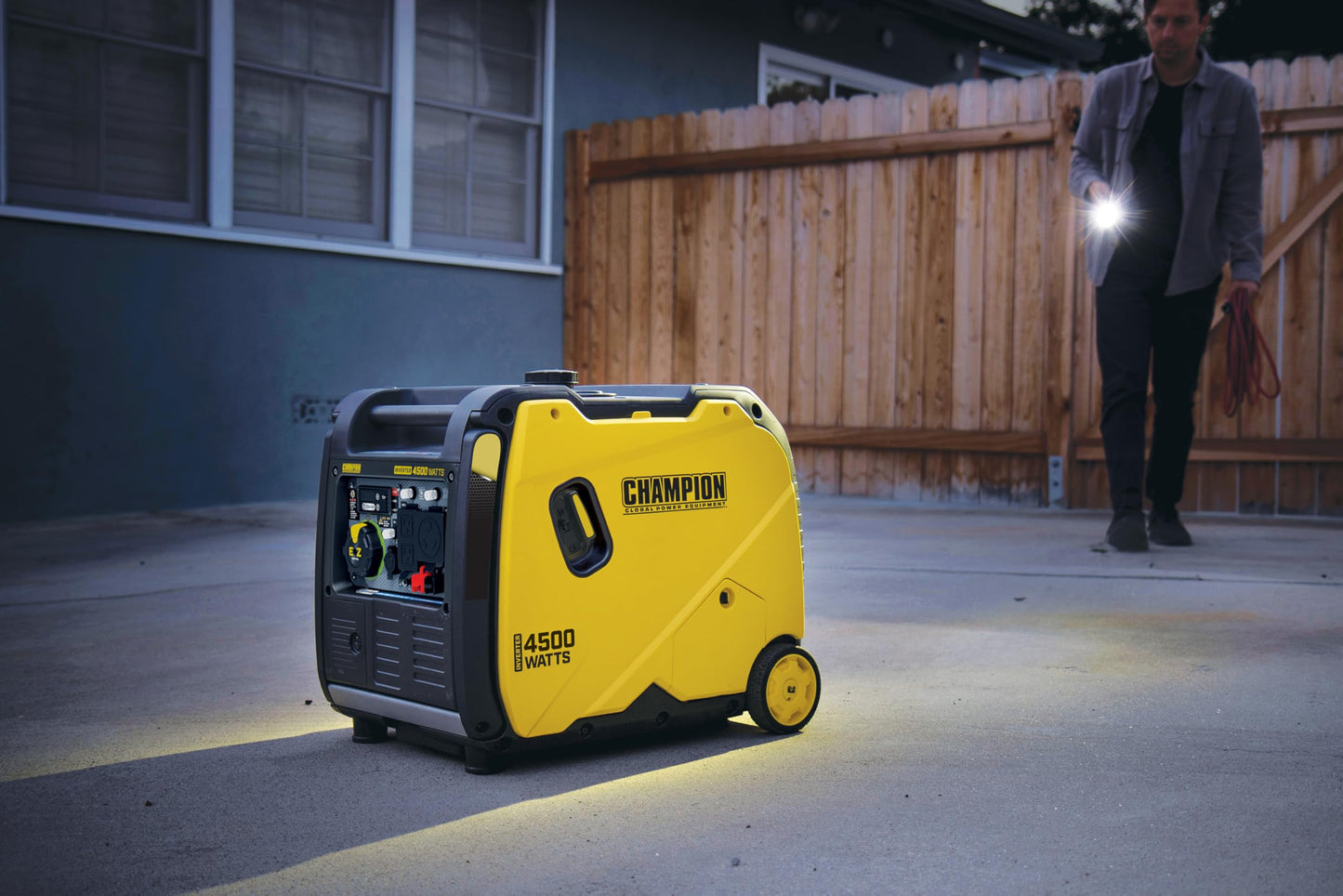 Champion 4500W Portable Inverter Generator with CO Shield