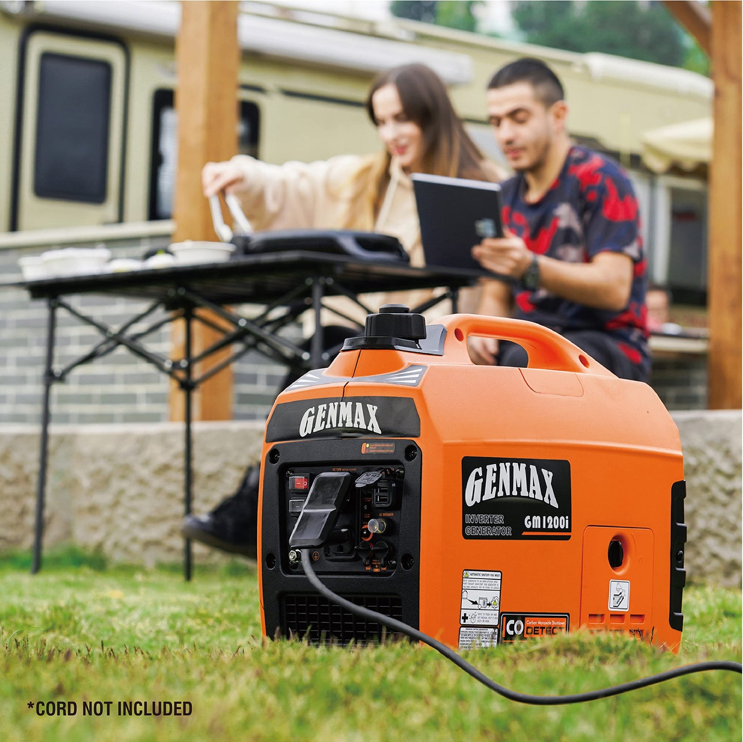 GENMAX 1200W Quiet Portable Gas Generator – Lightweight Design