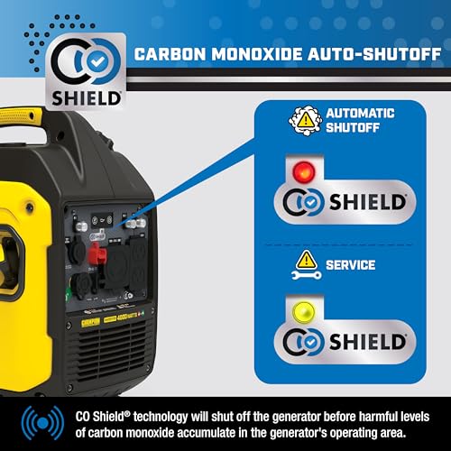 Champion 4000W Dual Fuel Portable Inverter Generator with CO Shield
