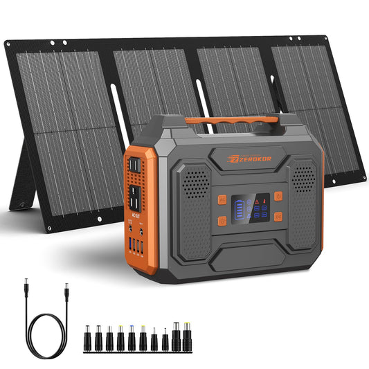 Portable Solar Generator Kit – 300W Power Station with 60W Panel