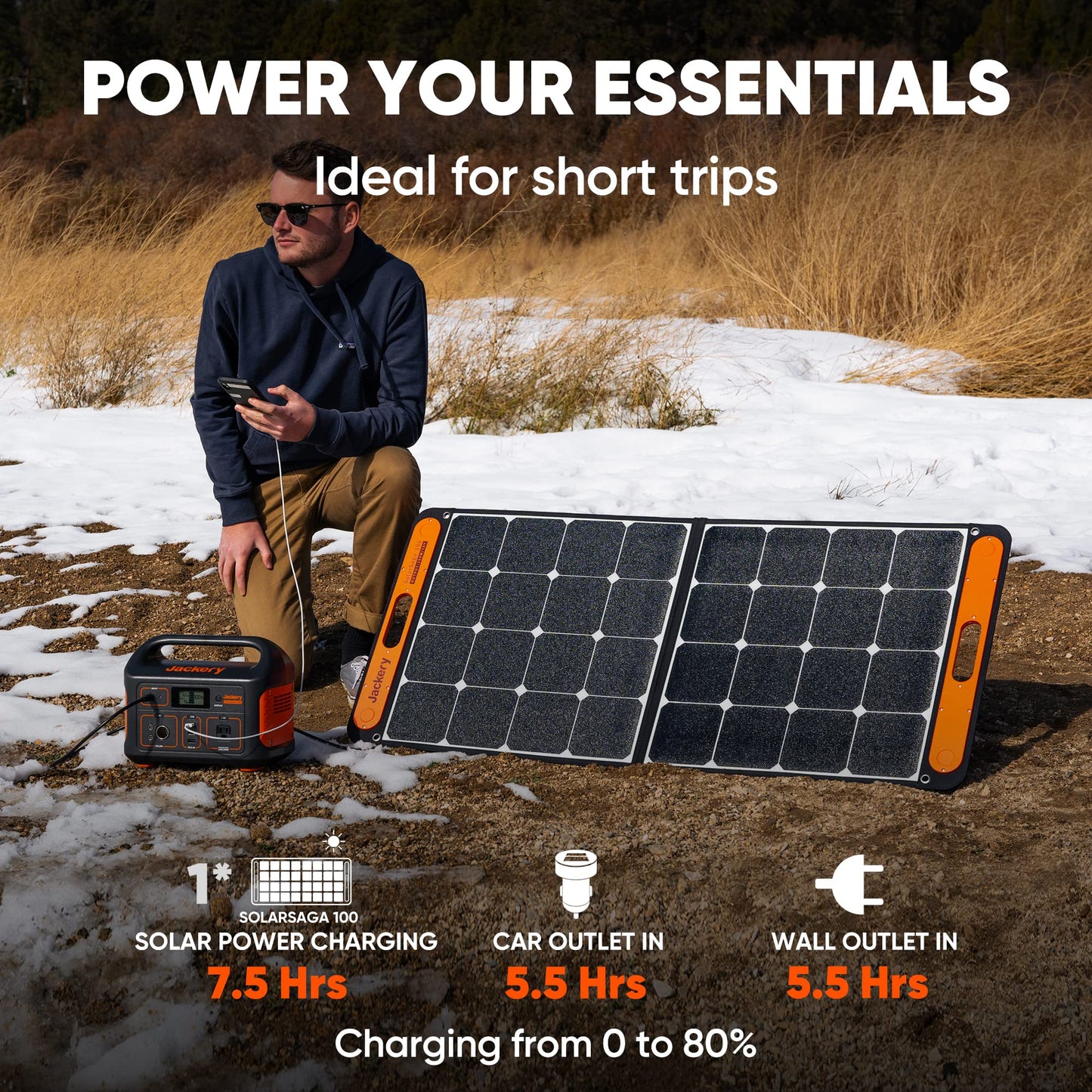Jackery Explorer 500 Portable Power Station – 518Wh Solar Generator