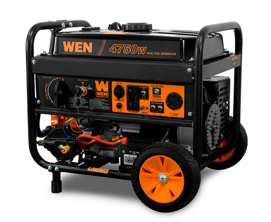 WEN DF475T 4750W Dual Fuel Portable Generator with Electric Start